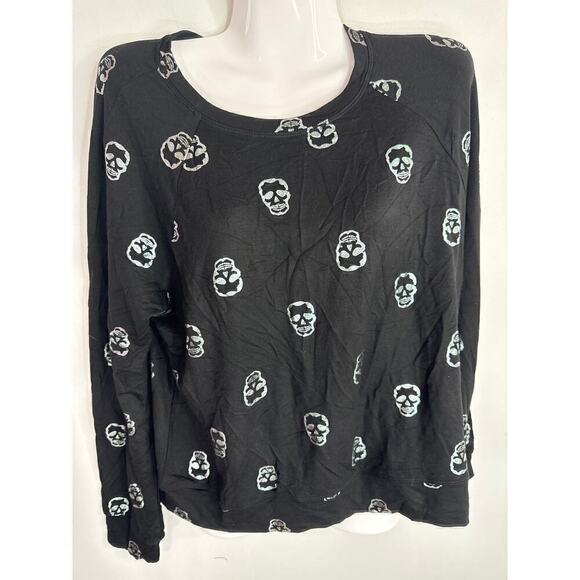 For The Republic Women's Skull Print Long Sleeve Sweatshirt Estimated MEDIUM - Picture 1 of 6